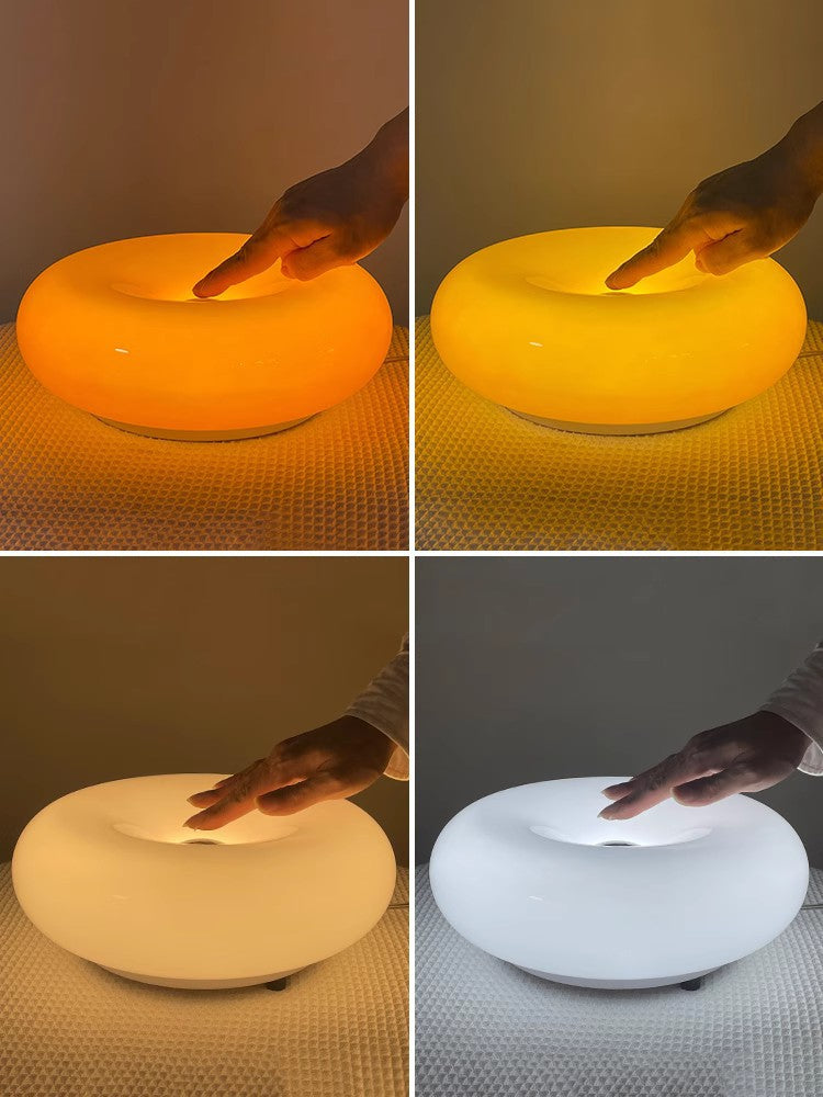 Nordic Donut Wall Lamp Bauhaus Touch Dimming Bedroom Light