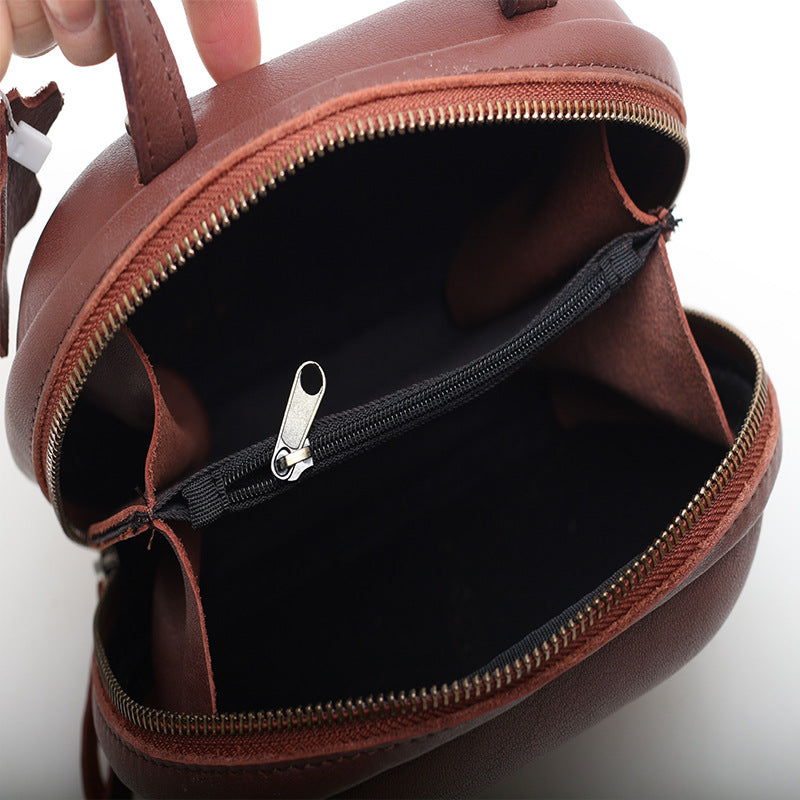 Genuine Leather Box Bag for Women Crossbody