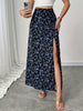 high waist split maxi skirt