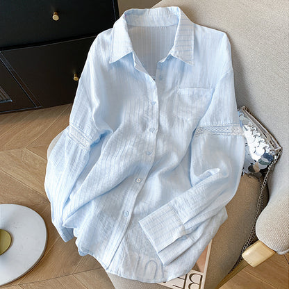 women's striped blouse long sleeve