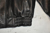 Retro oversized leather flight jacket with dropped shoulder