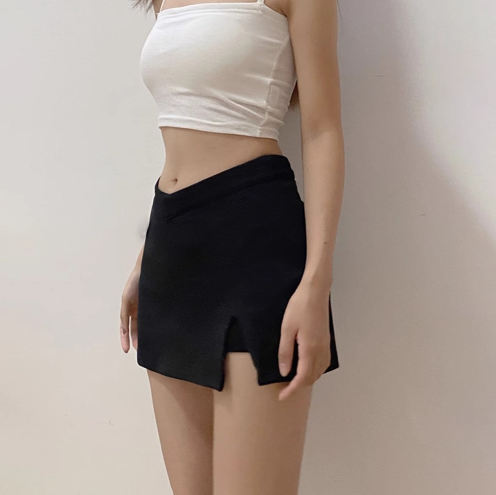 Custom Tailored Low Rise Mini Skirt