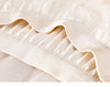 White pleated mesh skirt with elastic waistband