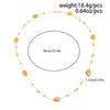 Women’s Orange Resin Bead Waist Chain with Gold Detail