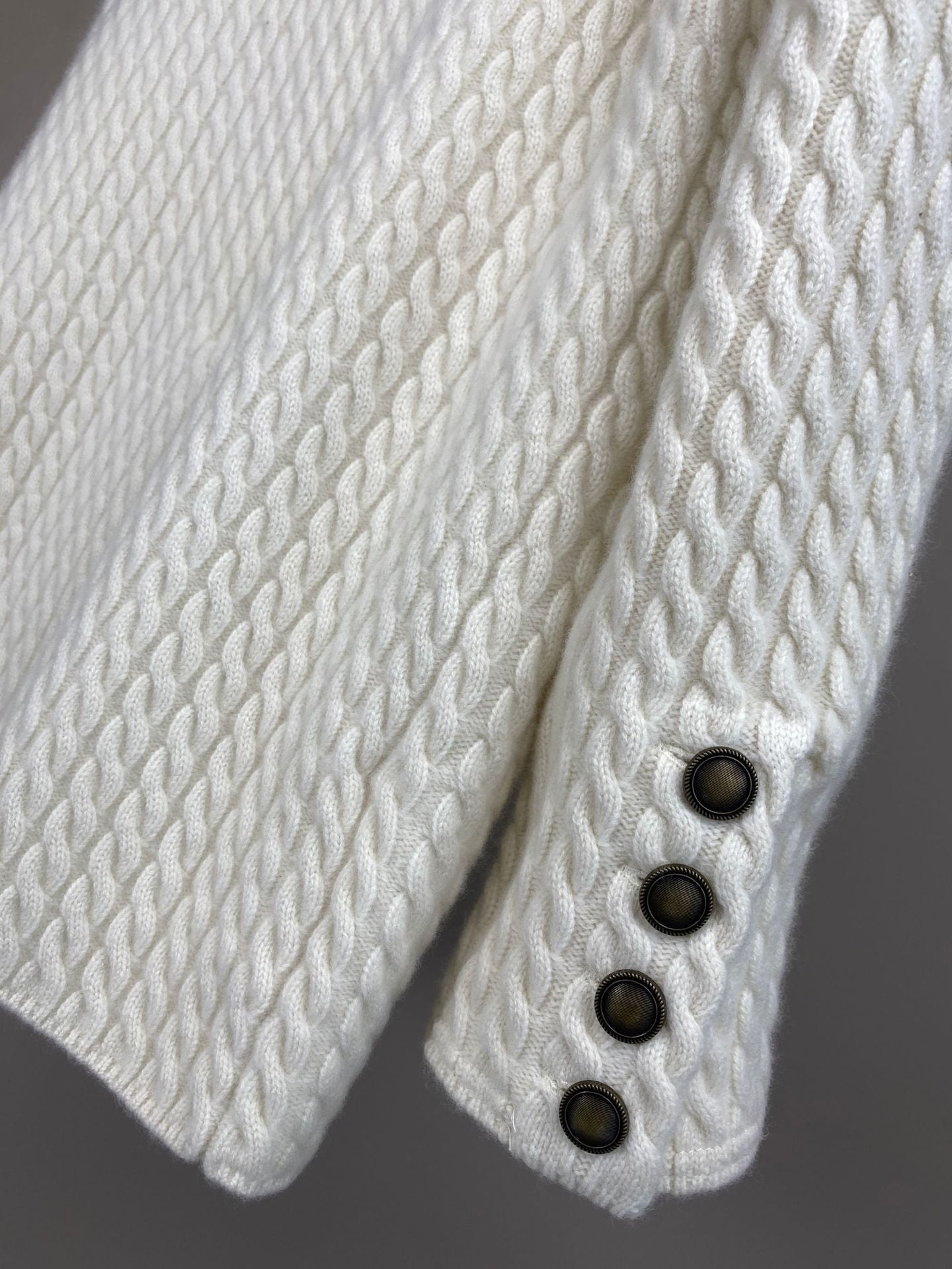 Women Cashmere Wool Double Breasted Knit Blazer