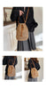 Straw Beach Bucket Bag for Women with Leather Strap