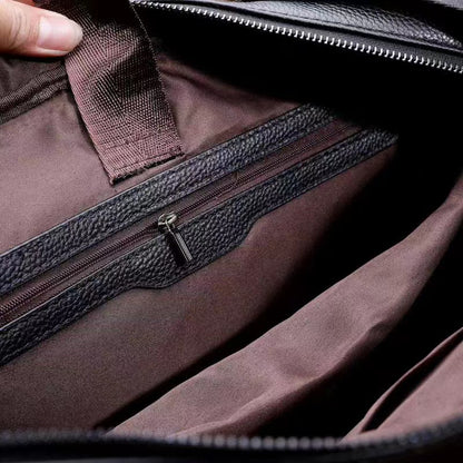 Genuine Leather Men's Office Laptop Bag
