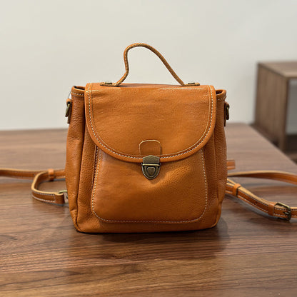 Small Genuine Leather Backpack for Women