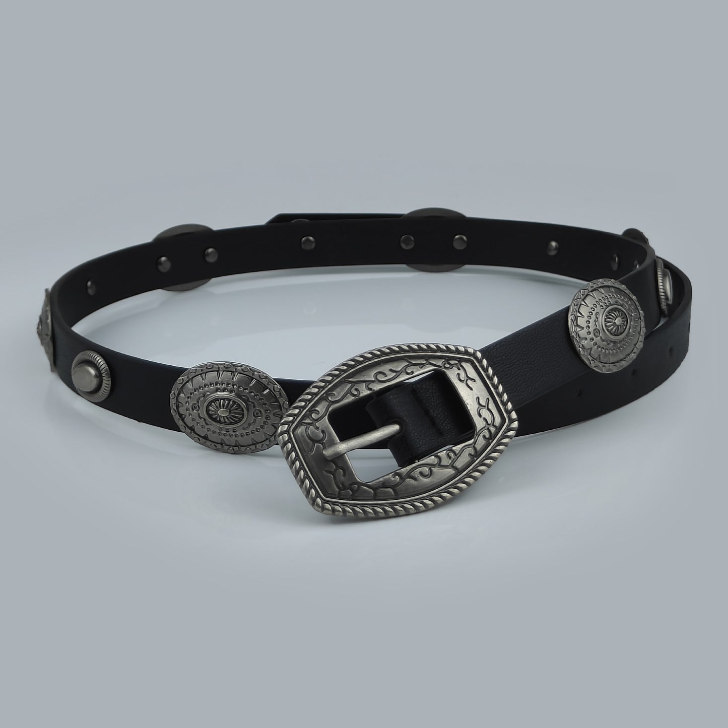 Women’s Faux Leather Western Concho Belt