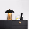Black and Gold Modern Table Lamp Mushroom Light