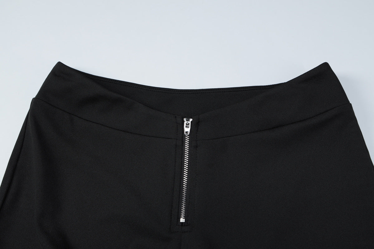 Lace Wrapped Chest Button Top with Long Pants