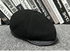 Leather newsboy cap for men vintage baker boy hat