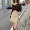 High Waist Faux Leather Skirts