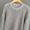 Hollow-Out Sequined 100% Cashmere Knit Sweater for Women
