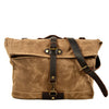 Canvas Courier Bag for Men with Waxed Canvas and Cowhide Leather 3
