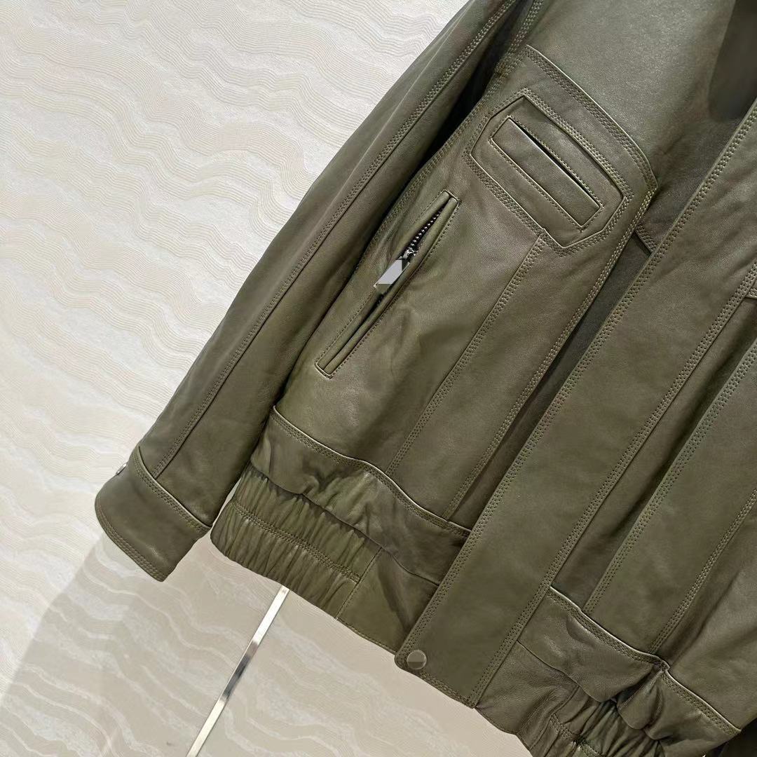 Retro Modern Genuine Leather Motorcycle Jacket Unisex