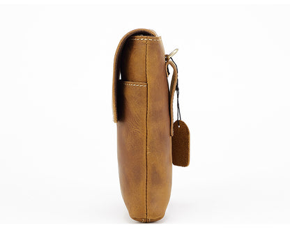 brown leather waist bags for men