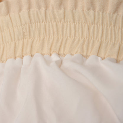 long pleated skirt Ruffle Hem Knot