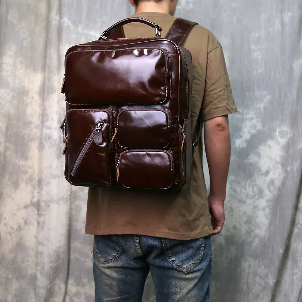 Real Exotic Leather Backpack Laptop