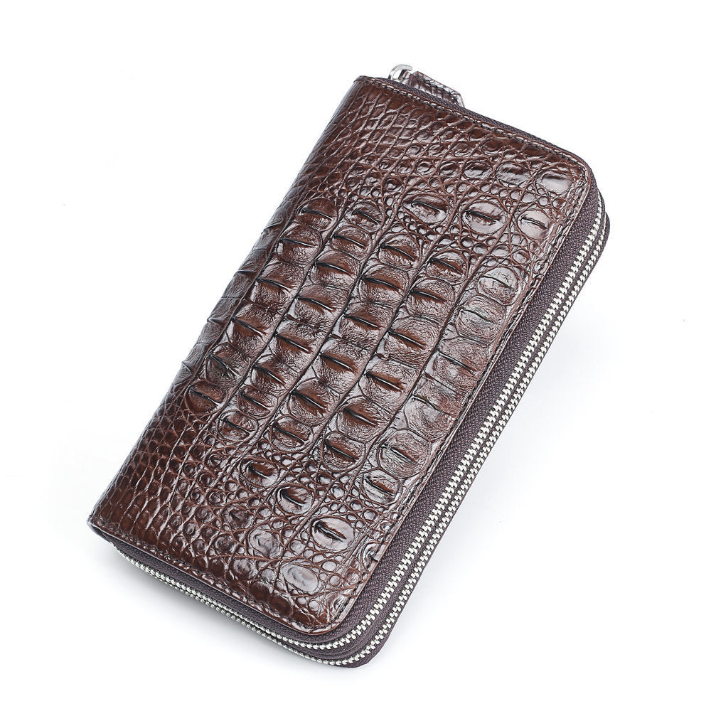 crocodile leather clutch purse