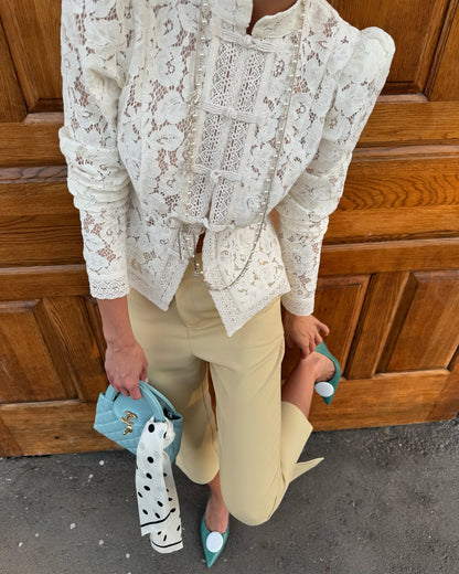 Summer Lace Crochet Slim Fit Blouse for Women