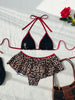 Women’s Triangle Bikini Set with Skirted Bottom