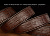 Men’s Leather Belt with Intertwined Crocodile Buckle