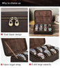 Men’s Leather 8 Slot Luxury Watch Box Travel Case Organizer