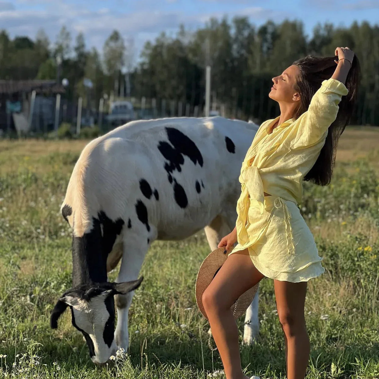 Beach sun protection shirt dress set