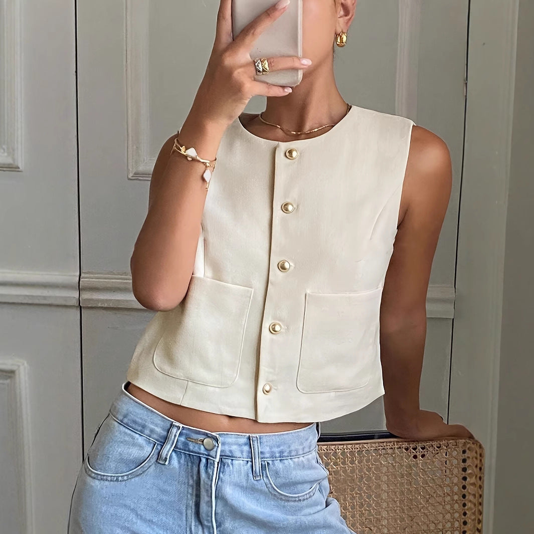 fitted sleeveless vests for women