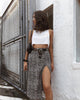 petite bohemian split leg skirt