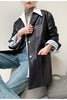 Women Oversized Genuine Leather Jacket Moto Blazer