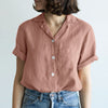summer short sleeve button down shirts for women