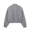 Women Loose Wool Bomber Pilot Jacket