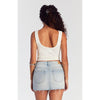 mini denim skirt outfit