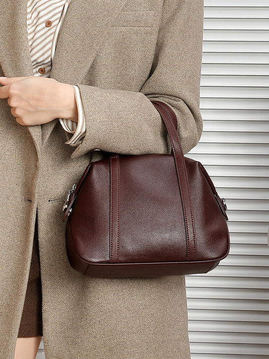 Genuine Leather Shoulder Bag Women's Crossbody Tote Handbag