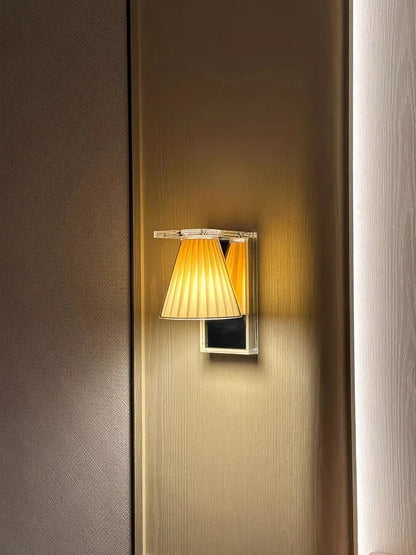 Italian vintage acrylic bedside wall lamp