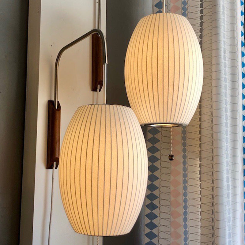 Japandi Silk Wall Lamp – Modern Japanese Style Wall Light