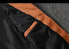 Men's Cowhide Leather Jacket Brown Slim Fit