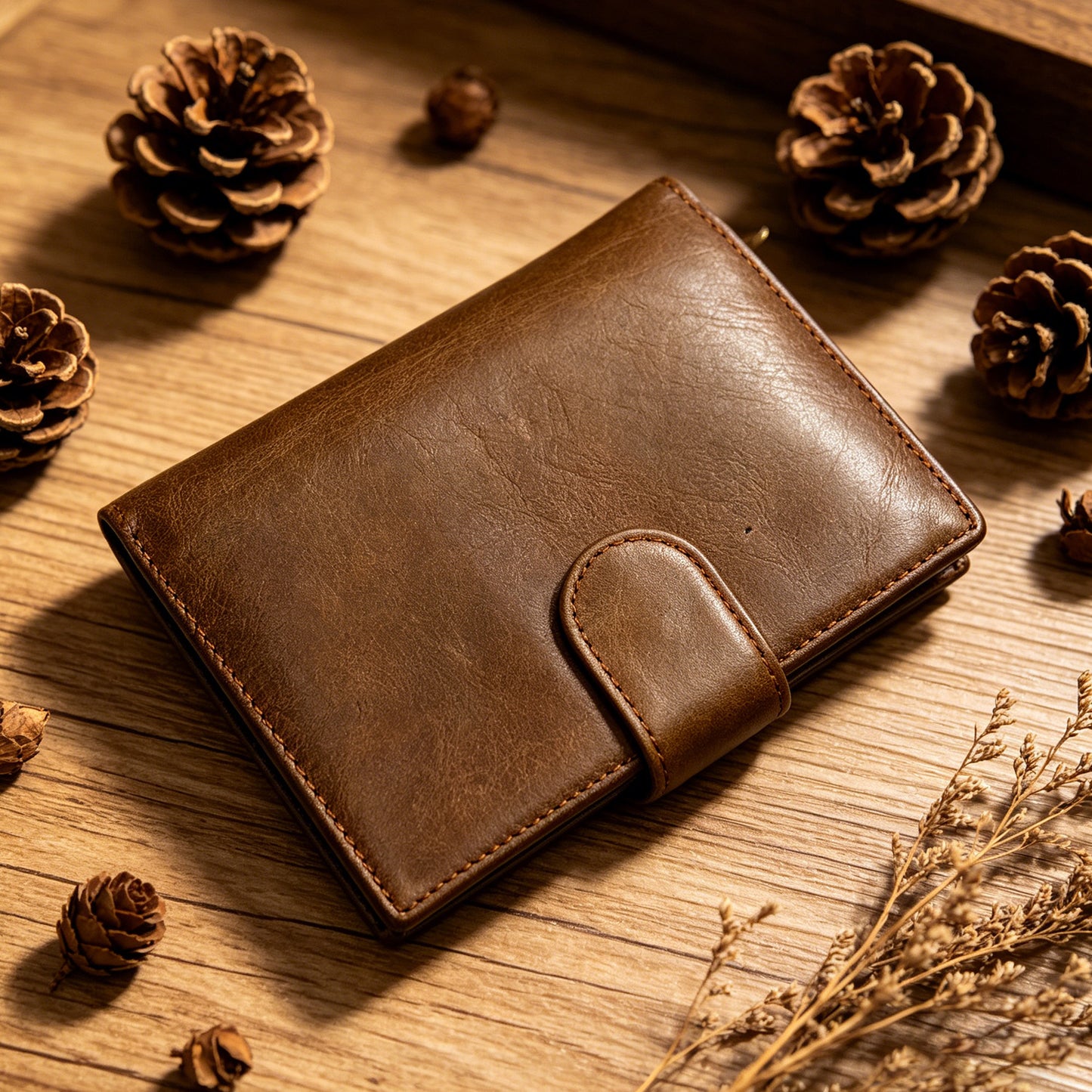 Men’s Genuine Leather Wallet with Coin Pocket and RFID Protection
