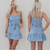 Women’s Sleeveless Mini Denim Dress – Blue Jean Summer Dress