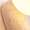 Yellow Travertine Wall Lamp Modern Wabi-Sabi Stone Sconce
