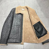 Men Real Shearling Bomber Jacket Aviator Winter Coat