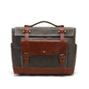 Motorcycle Pannier Bag in Waxed Canvas with Genuine Leather Trim 3