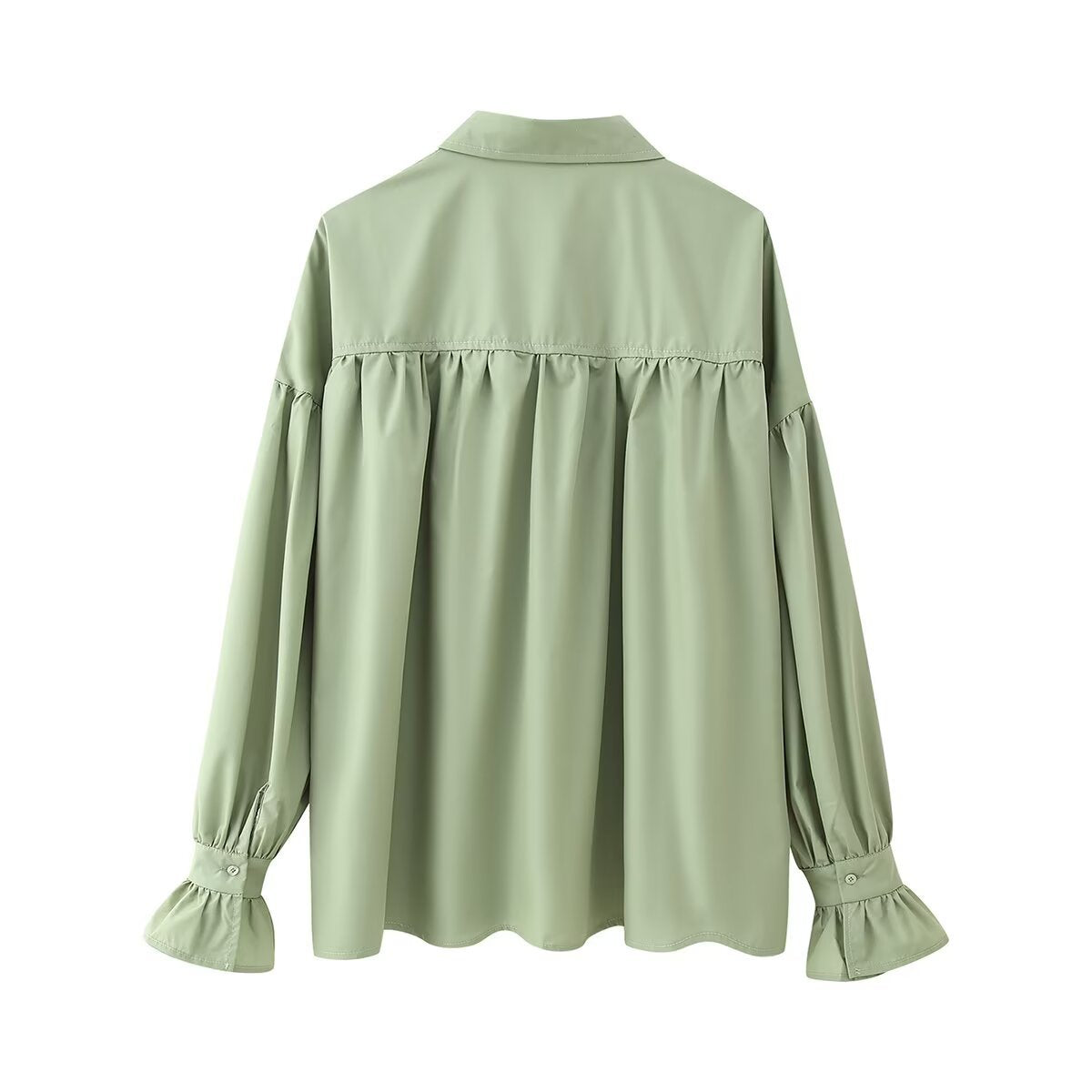 Flare Sleeve Loose-Fit Woven Women's Shirt