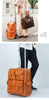 Leather Carry On Trolley Suitcase Cabin Bag with Wheels