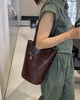 Women’s Leather Shoulder Bucket Purse