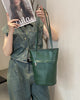Women’s Leather Shoulder Bucket Purse