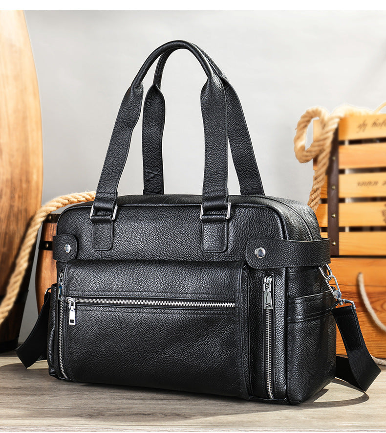 Leather Duffle Bag Large Capacity Travel Weekender