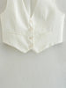 Women's Causal Vest Sleeveless Office Four Buttons